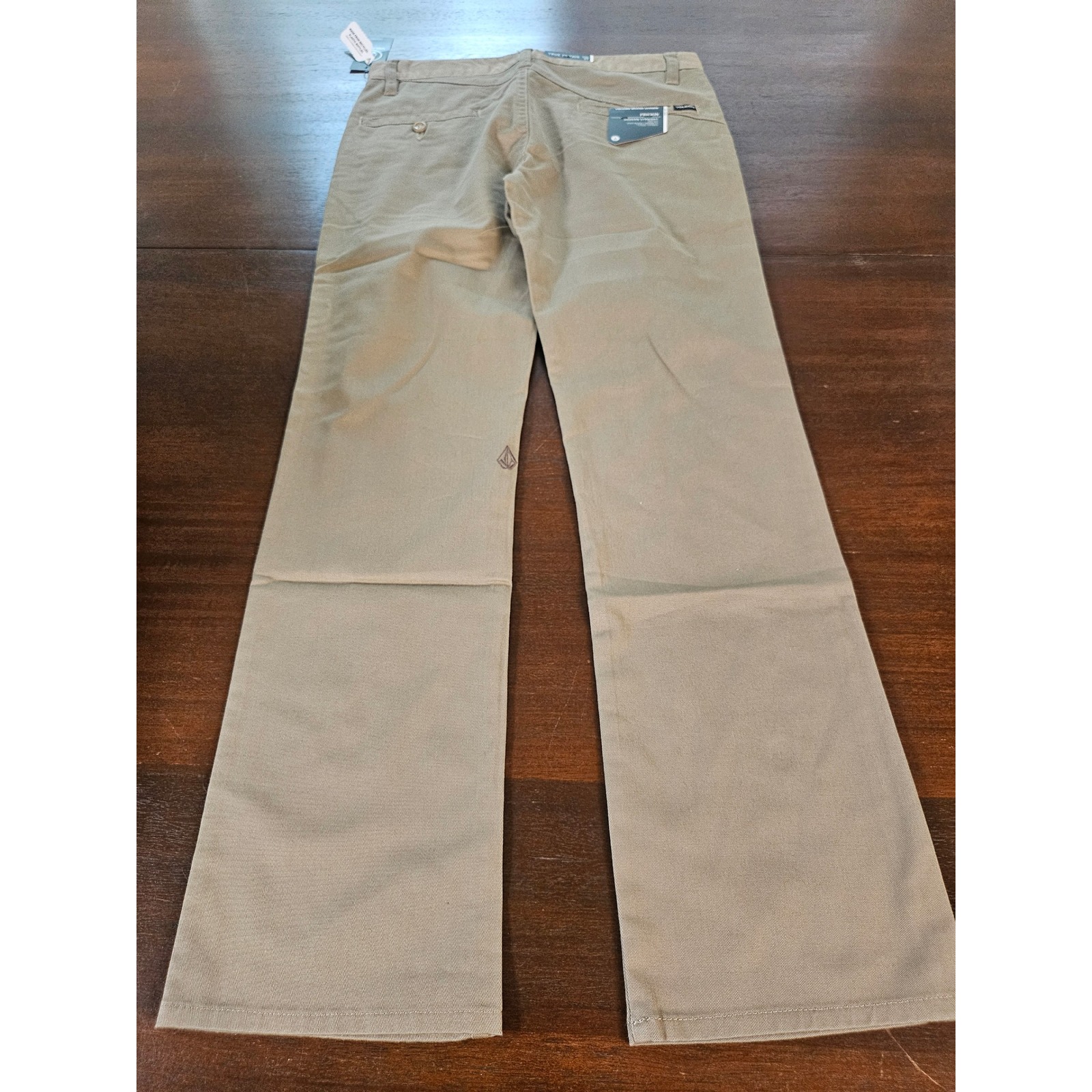 Volcom Frickin Modern Straight Chinos Youth Size 27 Khaki Tan Pants Nwt